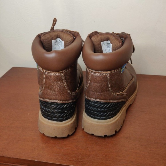 Goodyear Men\'s Boots Size 7.5 Maverick ST Brown Leather Steel Toe.